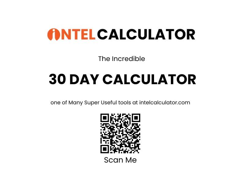 30 Day Calculator | Find Date 30 Days From Today