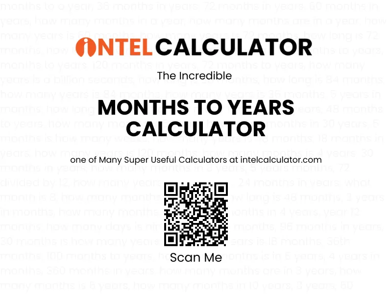 Months to Years Calculator | Convert Months Instantly