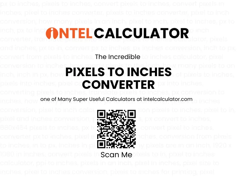 Pixels to Inches Converter | PX to Inches Calculator