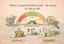 What Is a Good Dividend Yield? Chart showing good dividend yield ranges by sector including utilities REITs technology and consumer staples