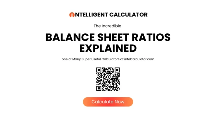 Balance sheet ratios explained infographic showing 15 key financial ratios organized into liquidity leverage profitability and efficiency categories with formulas and healthy ranges for each ratio