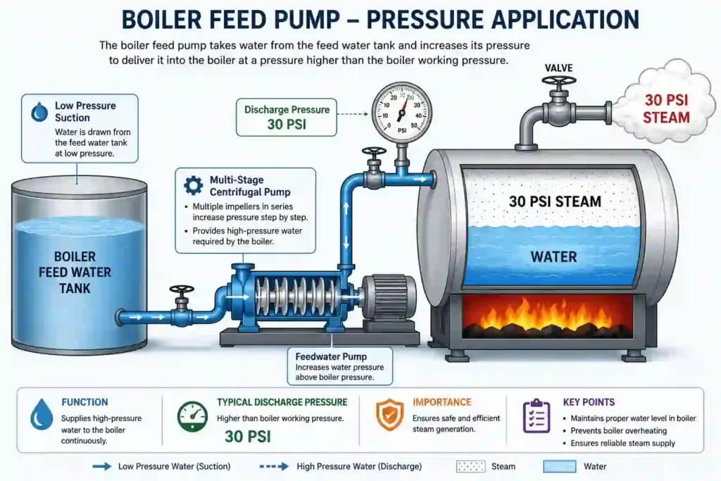Boiler Feed Pump Pressure Application – Working Principle & Uses