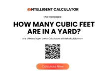 How to Convert Cubic Feet to Cubic Yards: The Complete Bulk Material Guide How many cubic feet are in a yard infographic showing that 1 cubic yard equals 27 cubic feet with Intelligent Calculator QR code and conversion calculator.